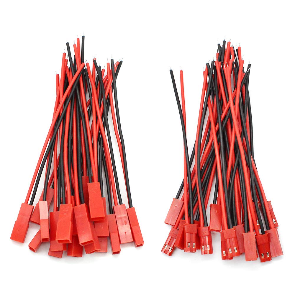 20 Pairs 2 Pin Male Female JST Plug Connectors D-Orange 22 AWG JST Plug Connector Wire Cable Connector Adapter with 10 cm Wire Cable for LED Light Lamp Strip