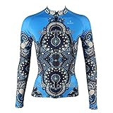 QinYing Cycling Jersey, Women Patterns Stylish Breathable Long Sleeve Bicycle Shirt
