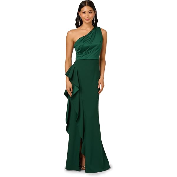 adrianna papell one shoulder jersey dress Amazon.com: Adrianna Papell Women's One Shoulder Jersey Dress, Midnight, 4 : Clothing, Shoes & Jewelry