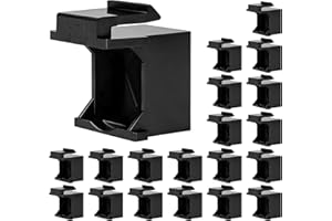 20-Pack Blank Keystone Jack Inserts-Black