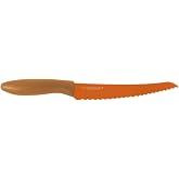Kai Pure Komachi 2 8&rdquo; Serrated Bread Knife | Hand-Sharpened Japanese Kitchen Knife, Orange Carbon Coated Stainless Steel Blade, Polypropylene Handle