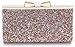 Yuenjoy Womens Rhinestone Clutch Purse Evening Bags with Bow Closure (Champagne)