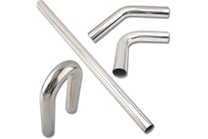 FGJQEFG 4 Inch DIY Custom Mandrel Exhaust Pipe Tube Pipe, 40 Inch Straight Pipe, 4''OD Straight & Mandrel Bend Pipe(45/90/180 Degree) Kits, T304 Stainless Steel, Universal Fitment - 4PCS