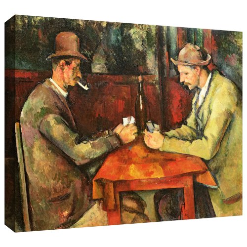 Art Wall Paul Cezanne 'The Card Players' Gallery-Wrapped Canvas, 14 by 18-Inch