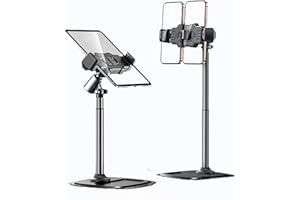 kiimiles Metal Phone Stand for Desk, Universal Phone Holder with 360 Rotating Arm Foldable Retractable Stand Compatible with Magnetic and Android Phones, Office Accessories (D02)