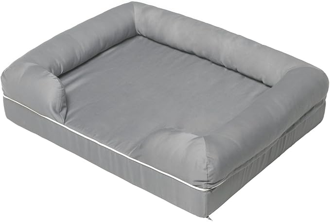 petlife odour resistant dog mattress grey large