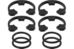 RURBRIN (4+4PCS) 3/4" Water Softener Clip and O-Ring Kit Compatible with GE Kenmore Eco Pure Eco Water Softener, Replace Parts for 7116713 and 7170288