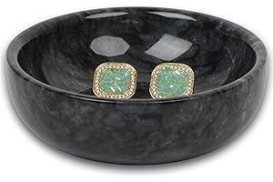 SIPARUI Jewelry Dish,Natural Marble Jewelry Dish,Trinket Tray,Ring Holder,Key Bowl,Unique Jewelry Tray for Home Decoration,Mo