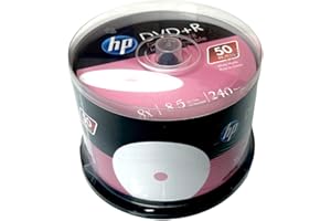 HP DVD+R DL Double Layer 8X 8.5GB White Inkjet Printable 50 Pack in Cakebox