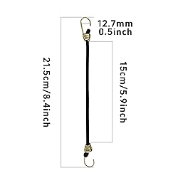 AUXBC 20PCS 8Inch Mini Black Bungee Cords with