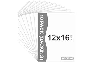Somime 10 Pack Backing Boards, 12x16 Uncut White Mats Matboards, Acid-Free Backerboards for Art Prints, Ideal for Photos, Pic