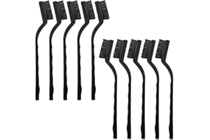 OVENOT Yoohey Scratch Brush Nylon Wire Brush Curved Handle for Cleaning Welding Slag and Rust 10PCS