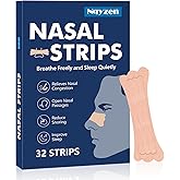 Nasal Strips, Nasal Strips for Snoring,Extra Strength Nose Strips for Breathing,Anti Snoring Strips,Truncated Nose Strips,Help Stop Snoring,Nasal Congestion Relief (32 Count)