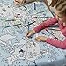 eatsleepdoodle Coloring World Map Tablecloth for Kids – Reusable Washable Activity Table Cover with 10pcs Washable Markers, Fun Arts & Crafts for Boys & Girls, Activity Blanket for Parties, Birthdays