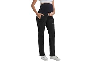 CEITAJUI Women's Maternity Cargo Pants Quick-Dry Athletic Scrub Pants Pregnancy Pants Hiking Workout Lounge