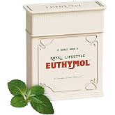 EUTHYMOL Pink Dental Floss 50m &ndash; Plaque Removal Slim Woven Floss Fresh Mint | Plaque Removal Woven Floss for Tight Teeth &amp; Flossing Beginners, Mint, Vegan Wax Coating, Deep Cleaning Teeth, Travel Floss