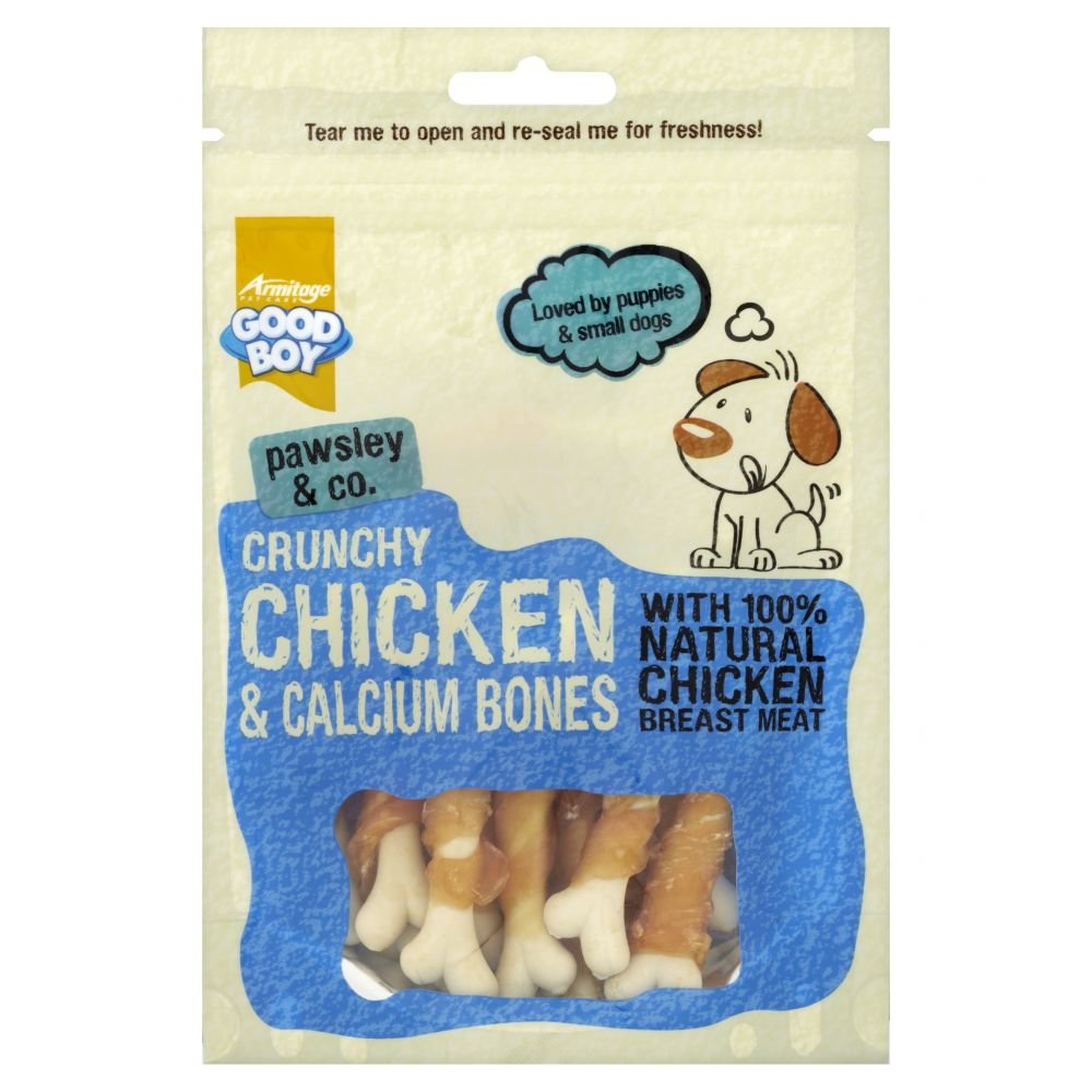 Good Boy Waggles & Co Crunchy Chicken & Calcium Bones 100g