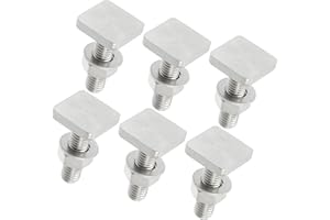 ACROPIX Car Roof Rack T-Shaped Slot Bolt M8 W/Nuts Washer Track Accessories Stainless Steel - Pack of 6