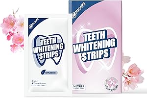 HealCare Whitening Strips, Teeth Whitening Strip, 14 Strips for Sensitive Teeth, Professional and Safe Teeth Whitening Kit Cherry Blossom, 7 Treatments