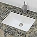DECOLAV 1402-CWH Callensia Classically Redefined Rectangular Vitreous China Undermount Lavatory Sink with Overflow, White