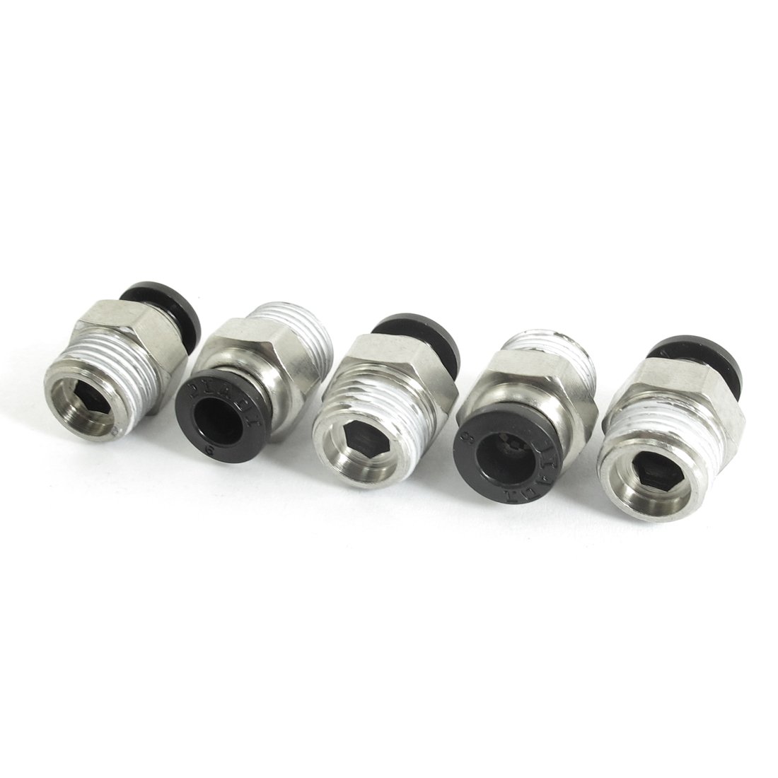 Sourcingmap Pneumatic Fittings 6mm Tube to 1/4BSP Male Straight Connector 5 Pcs — image 1