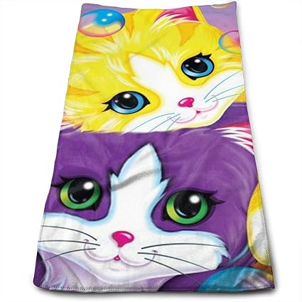 Doormat-bag Two Cute Cats Microfiber Bath Towels,Soft, Super Absorbent and Fast Drying, Antibacterial, Use for Sports, Travel, Fitness, Yoga