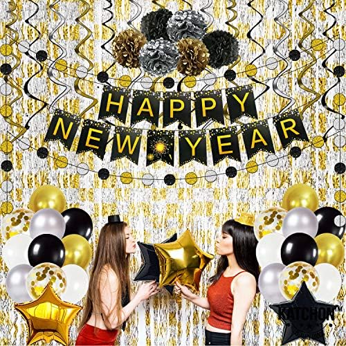 Pack of new 12 black and gold balloons.