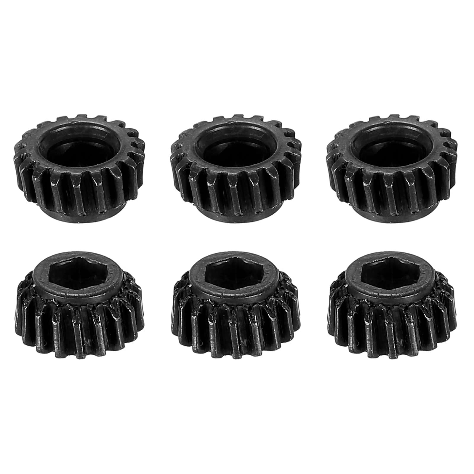 PATIKIL Classical Guitar String Tuning Peg Gear 4.4mm Inner Hexagon Hole Black for Guitar Tuning Pack of 6