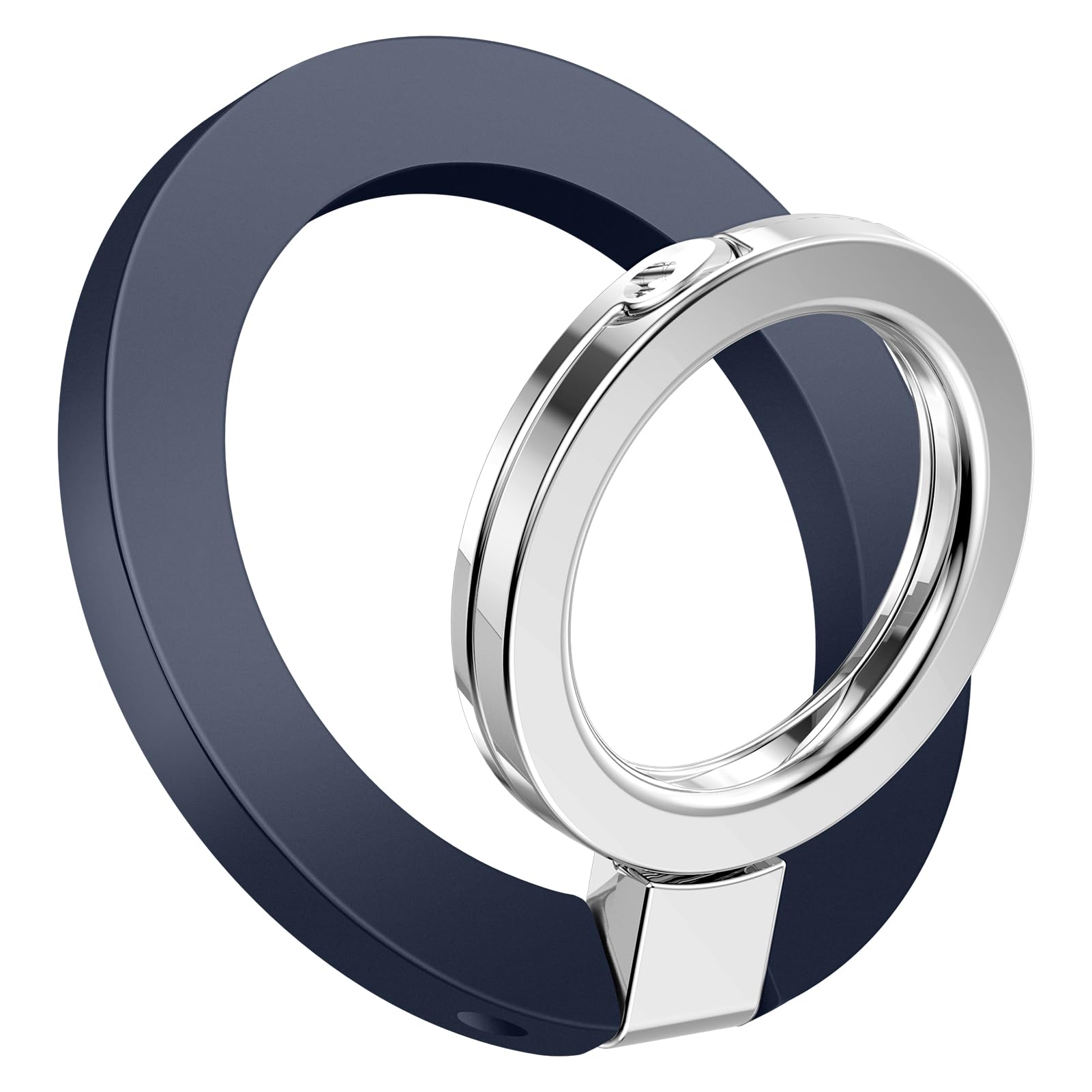 GVIEWIN Magnetic Phone Ring Holder, Compatible with MagSafe Phone Grip with Adjustable Stand, Magnet Phone Ring Kickstand for iPhone 17 Pro Max/16/15/14/13/12 Series/Other Smartphones (Blue)