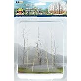 Woods Edge Trees Bare 4'' to 5.5'' O-scale 8/pk