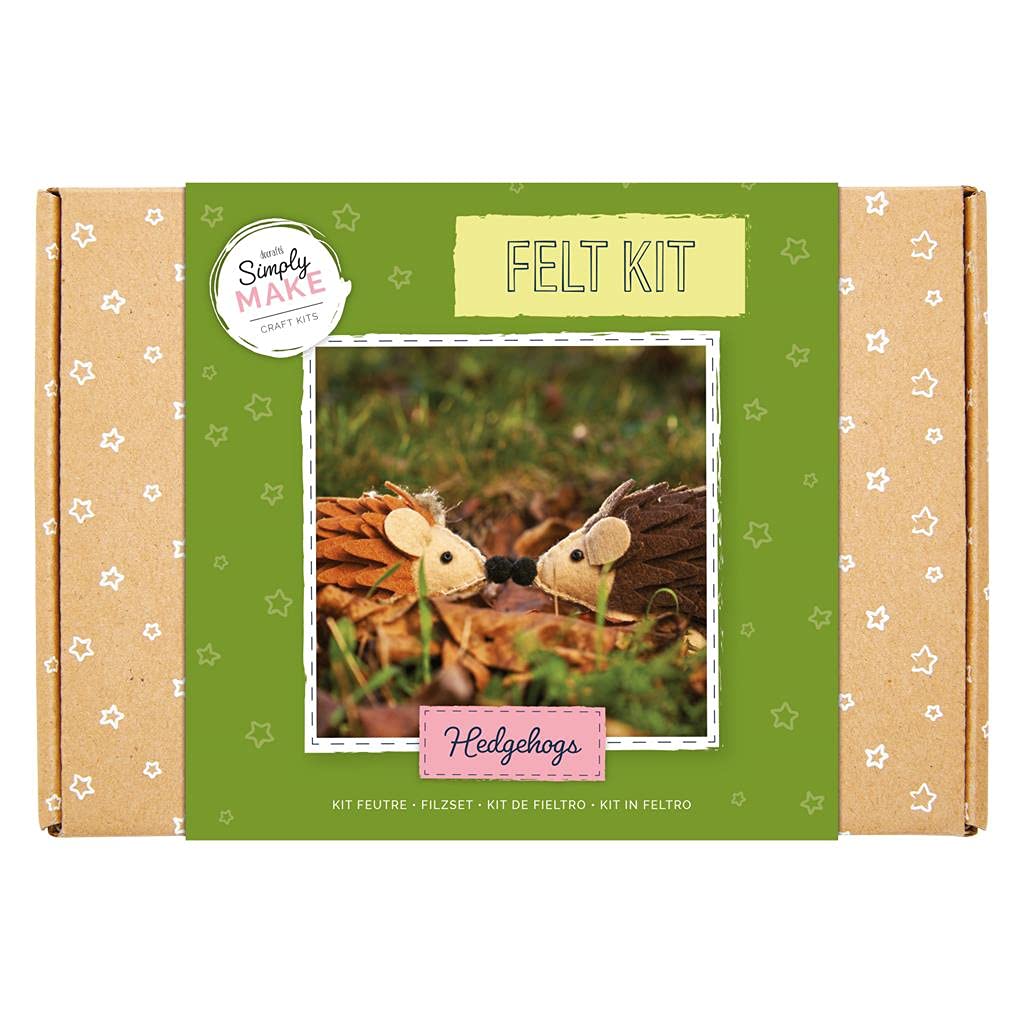 Simply Make Felt Hedgehog, Felting Craft Making Kit For Adults And Older Kids, Make Lovely Decorations For Your Home, Kitchen Accessories, Felt Crafts Make A Great Present, Ideal Hobbies