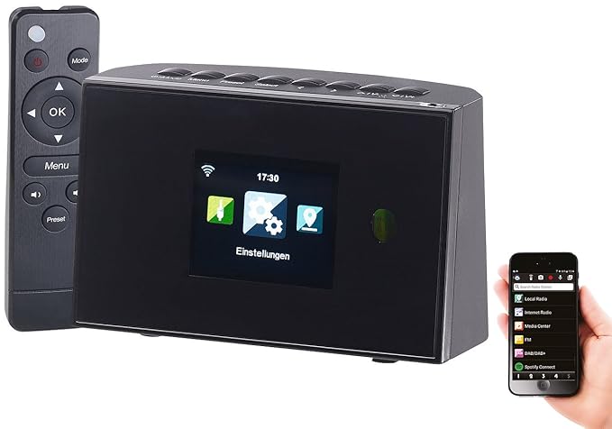 VR-Radio Radios: WLAN-HiFi-Empfänger (Tuner) für Internetradio und UKW, Fernbedienung (Radio Receiver)