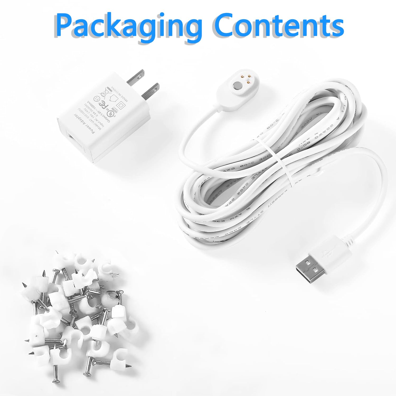 Arlo Camera Charger - Outdoor & Indoor, Power for Arlo Pro 3, 4, Ultra, Ultra 2, Pro 5S 2K - 16ft Long Charging Cable