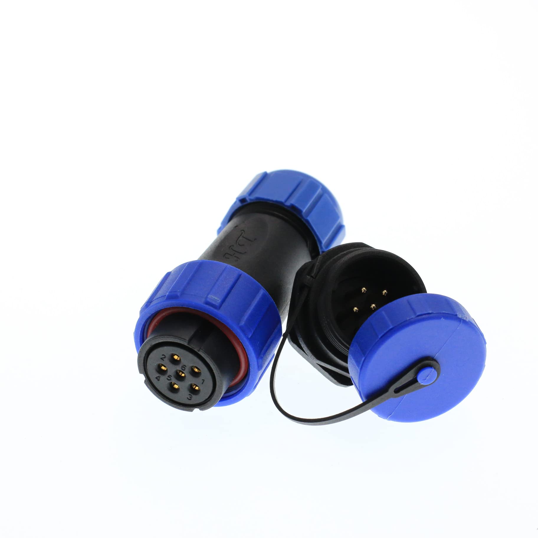 ZBLZGP HE21 6 Pin Connector 30A 8-12mm Cable IP68 Waterproof Connector Plug Female Socket Male Aviation Circular Industrial Panel Mount