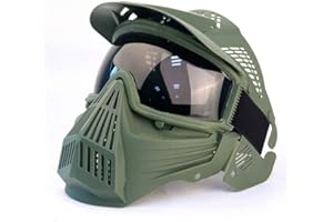 INDEPENDENTTHOSE Tactical Mask Airsoft Masks, for Airsoft BB Hunting, CS Game Full Face Tactical Gear, Impact Resistant with Goggles, Motocross Skiing Outdoor Activities