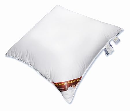 Daunenkissen 80x80 100% Daunen - PREMIUM Gänsedaunen LUXUS Kopfkissen für anspruchsvolle Schläferinnen und Schläfer!(80x80 cm