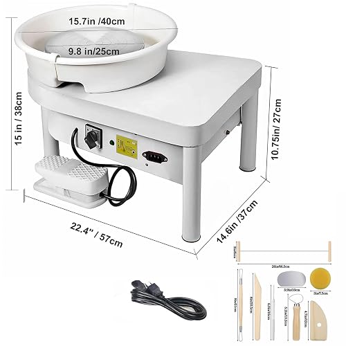 Tour De Potier électrique Sans Balais 350W - Machine à Poterie Céramique Avec Outils - TTLIFE