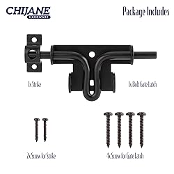 CHIJANE Slide Bolt Gate Latch with Padlock
