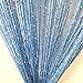 ave split Decorative Door String Curtain Wall Panel Fringe Window Room Blind Divider Tassel Screen Home 100cm200cm (Sky blue18)