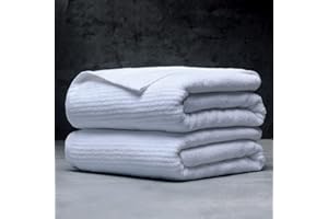 LUXOME Luxury Performance 2-Piece Bath Sheet Set | Oversized for 50% More Coverage | Highly Absorbent | 36" W x 70" L | Sail (White)