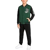 Pro Athlete Boys Sweatsuit Set - 2 Piece Fleece Varsity Jacket and Boys Jogger Sweatpants Set Youth Kids Activewear (8-16)