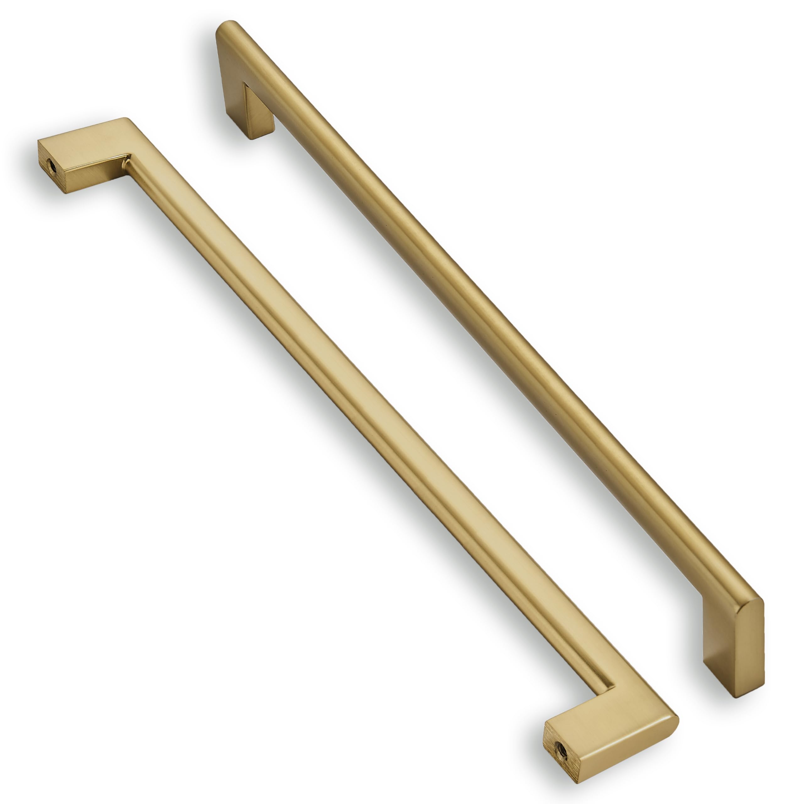 Photo 1 of khtumeware 12 Inch Hole Center 6-Pack,Brushed Brass Heavy Duty Soild Cabinet Pulls,Kitchen Drawer Handle, Hardware for Bathroom, Drawer, Cabinet, Door Cabinet