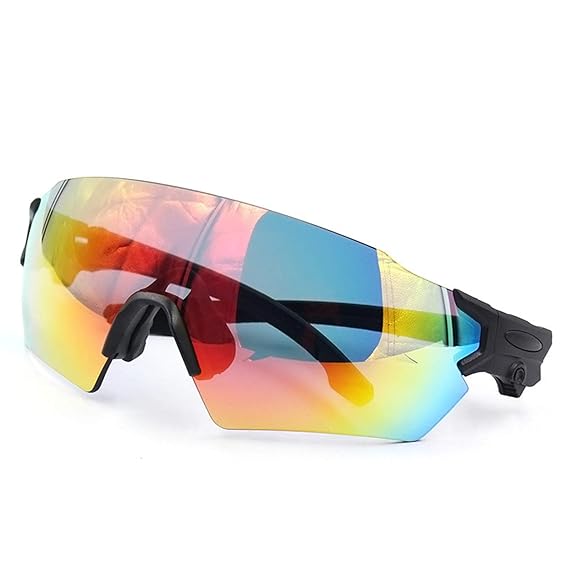 AmDxD TPU+PC Fahrradbrille Brillenträger Motorradbrillen Schutzbrillen für Motorrad Fahrrad Helmkompatible, Schwarz