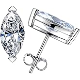 AnuClub 1cttw-6cttw Moissanite Stud Earrings D Color VVS1 926 Sterling Silver Timeless Sparkle Studs Daily Elegance Earrings for Women Wife Her with Certificate