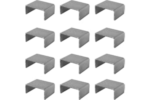 XZWMY 12 Pcs Heavy Duty Weld On Trailer Stake Pockets,2'' x 4'' Raw Steel Weld-On Stake Pocket Brackets for Trailer & Truck