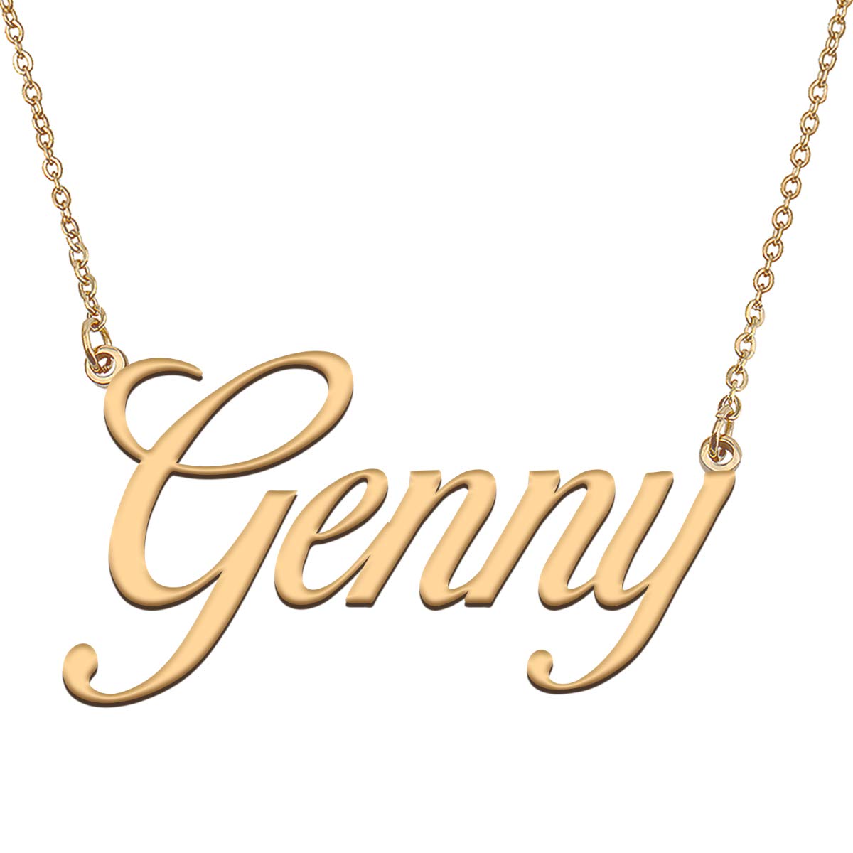 HUAN XUN Customized Custom Simple Any Name Necklace