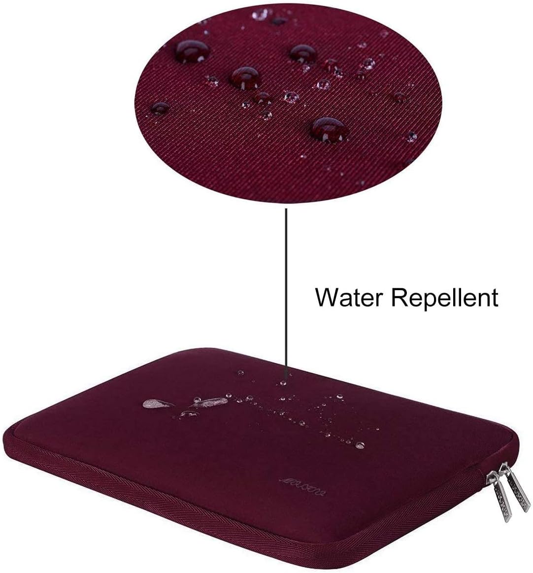 MOSISO Laptop Sleeve Compatible with 13-13.3 inch MacBook Pro, MacBook Air, Notebook Computer, Water Repellent Neoprene Bag with Small Case, Wine Red: Computers & Accessories