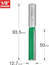 Trend Trend CraftPro Straight 2 Flute Router Cutter 1/2in Shank 12.7mm view 2