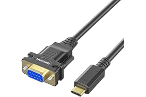 OIKWAN USB-C to Serial Adapter, 6FT RS232 DB9 Female Converter Cable, FTDI Chip, Compatible with Windows, Mac, Linux, Type C 