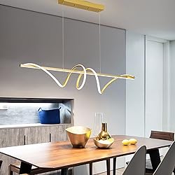 Modern Chandelier, Dimmable LED Pendant Light, Ring